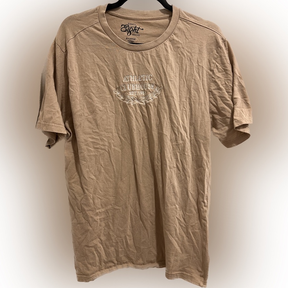 Men tan “Athletic clubhouse” t shirt size XL